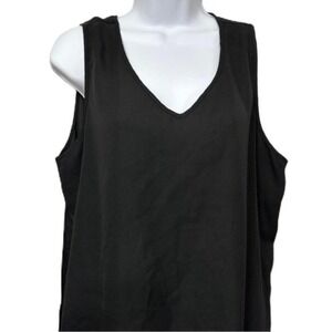 Chelsea &‎ Theodore Black V-Neck Tank Size XL